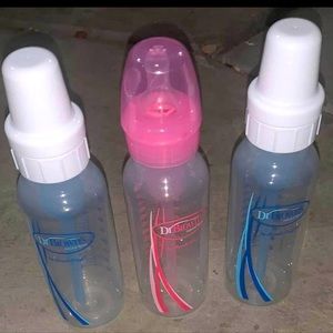 BUNDLE DEAL!!! Set of 3 unused Dr. Brown’s anti-colic 8 oz. Baby Bottles